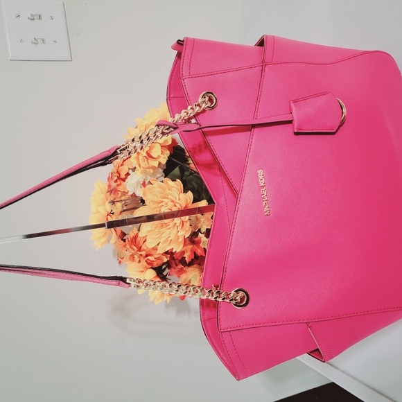 Michael Kors Jet Set Travel Chain Shoulder Tote Bag - Picture 2 of 7